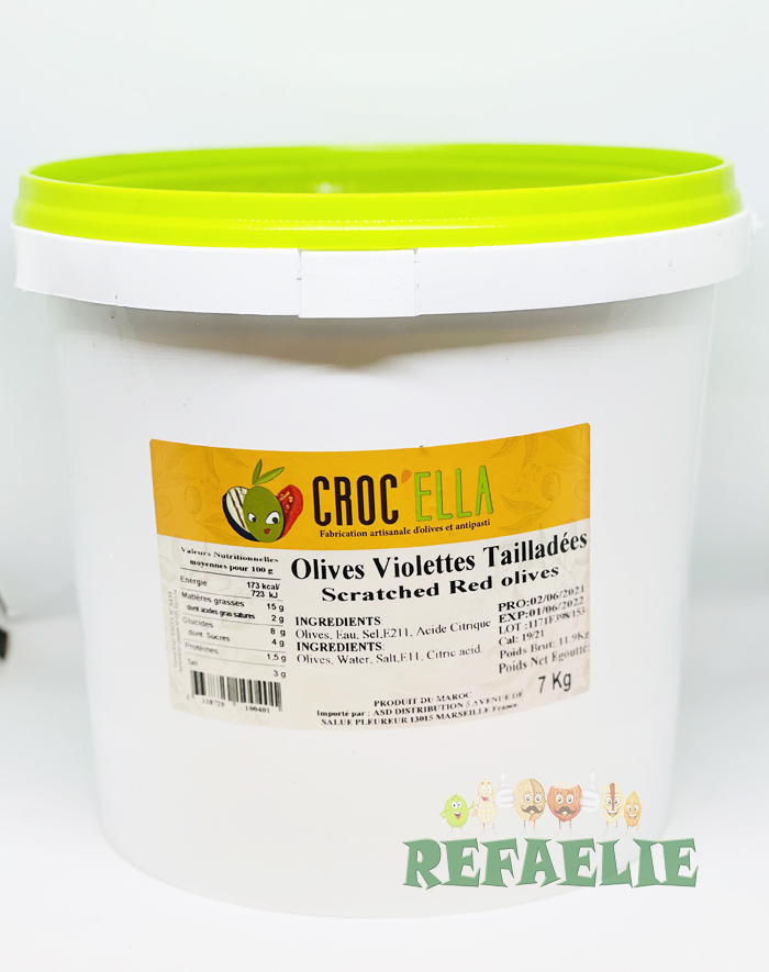 Olives violettes tailladées Grossiste olives Grossiste fruits secs