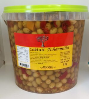 OLIVES COCKTAIL TCHERMILLA 8 KG SEAU