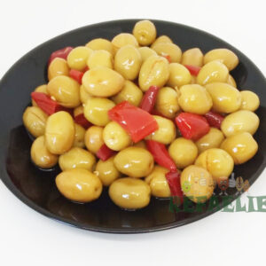 olives vertes cassées pimentées