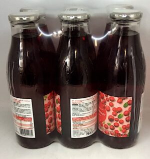 JUS DE CRANBERRIES 75 CL x 6 BOUTEILLES