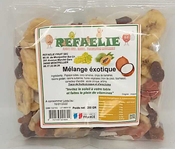 Mélange exotique - Grossiste Fruits Secs