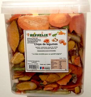 CHIPS DE LEGUMES 1,2 KG SEAU