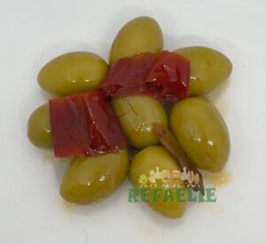 olives vertes cassées pimentées