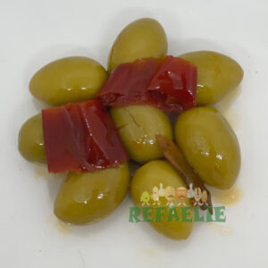 olives vertes cassées pimentées