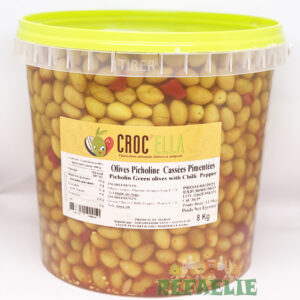 Olives vertes picholines cassées pimentées