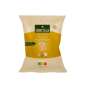 Noix de cajou curry d'or et gingembre frais 100 gr